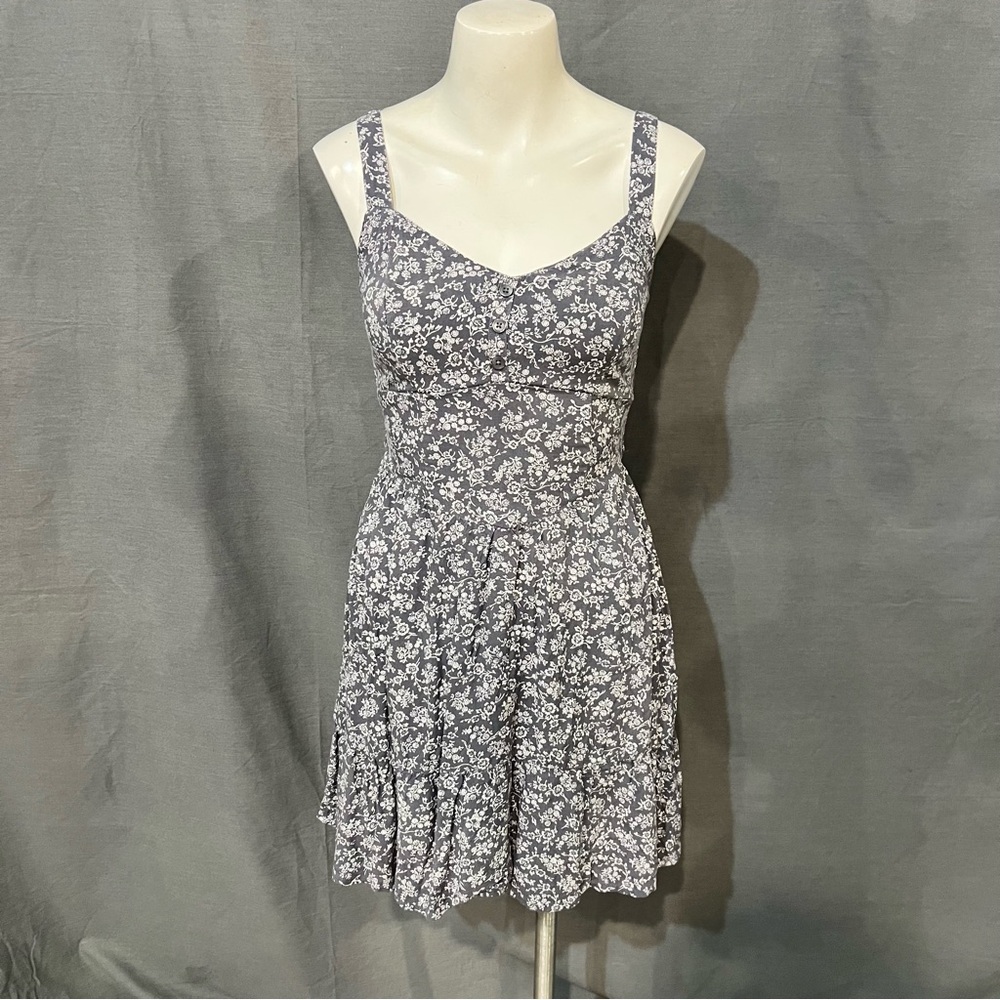 Hollister Charcoal Floral Mini Dress